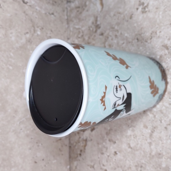 Starbucks 2018 Holiday Siren 12oz Ceramic Tumbler w/Lid - Picture 6 of 8